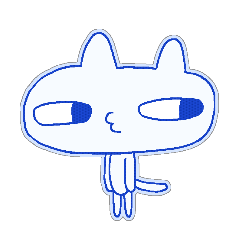 awkward cat sticker