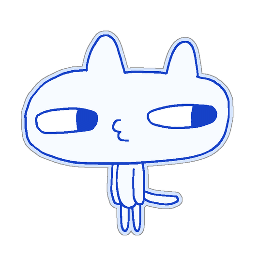 awkward cat sticker