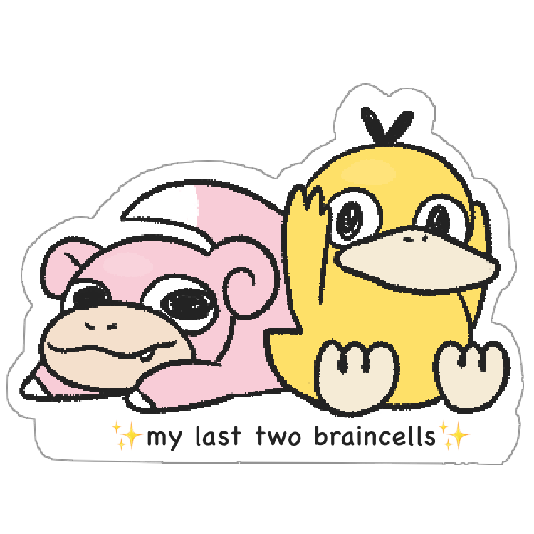 last two braincells sticker