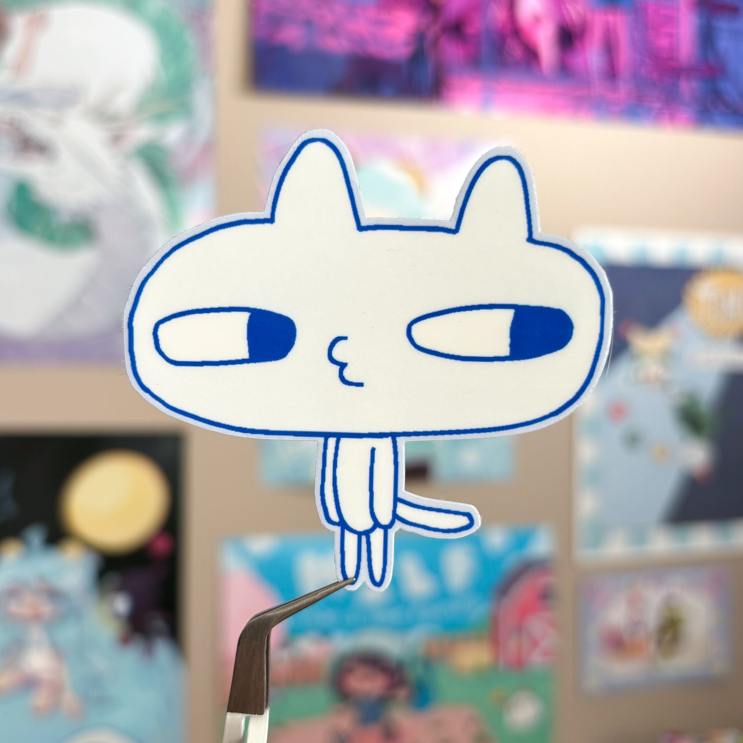 awkward cat sticker