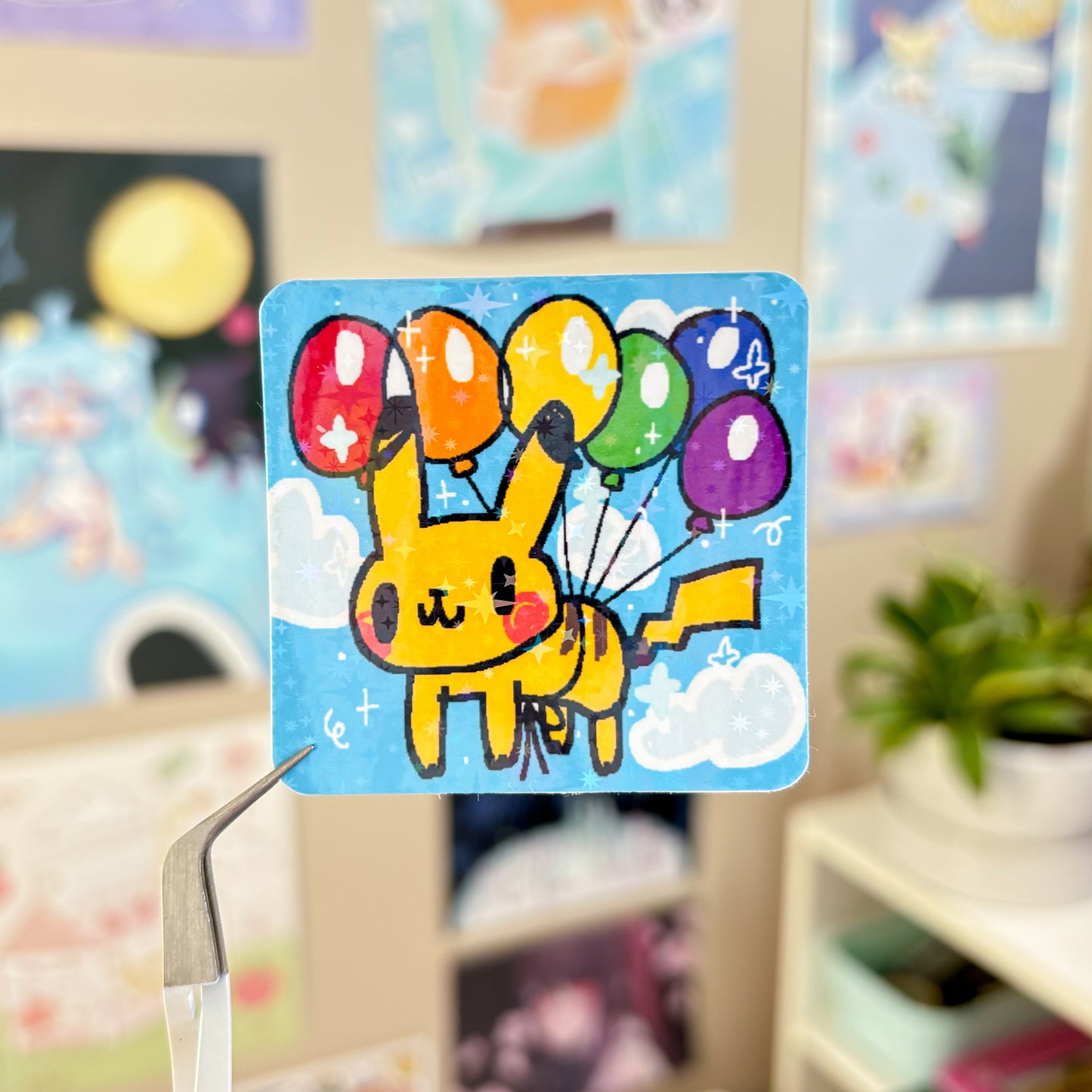 flying pika sticker