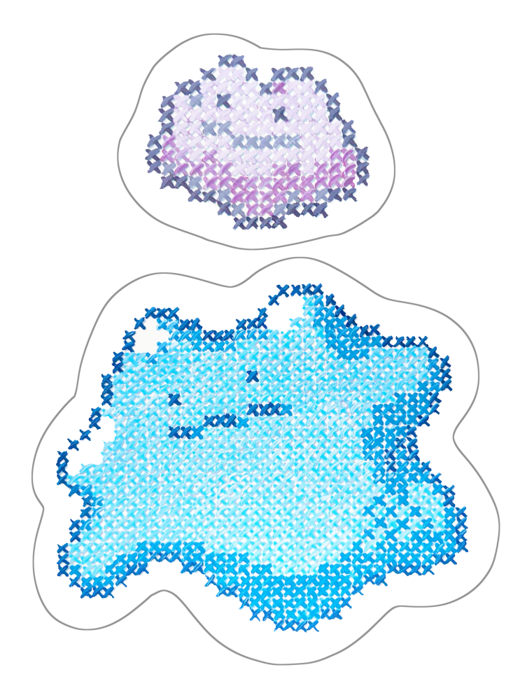 cross-stitch ditto stickers