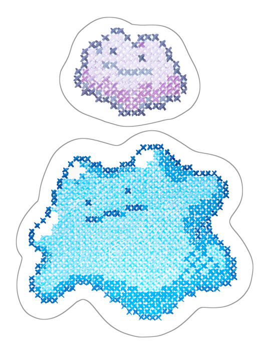 cross-stitch ditto stickers