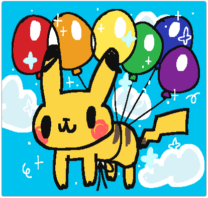 flying pika sticker