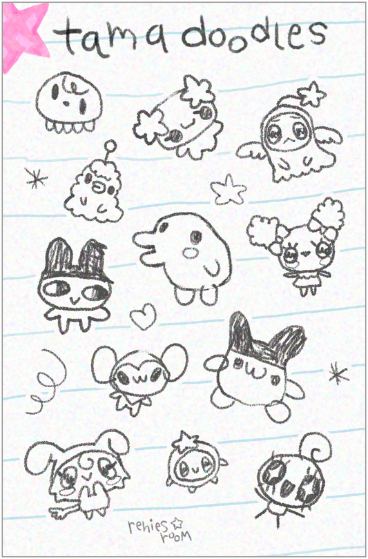 tama doodles sticker sheet